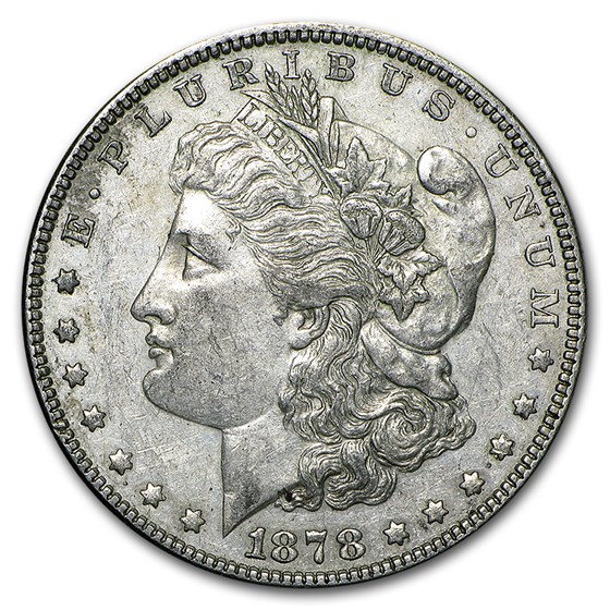 1878 Morgan Dollar 7 Tailfeathers Rev of 79 AU 1878 Morgan Dollar 7 Tailfeathers Rev of 79 AU